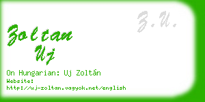 zoltan uj business card